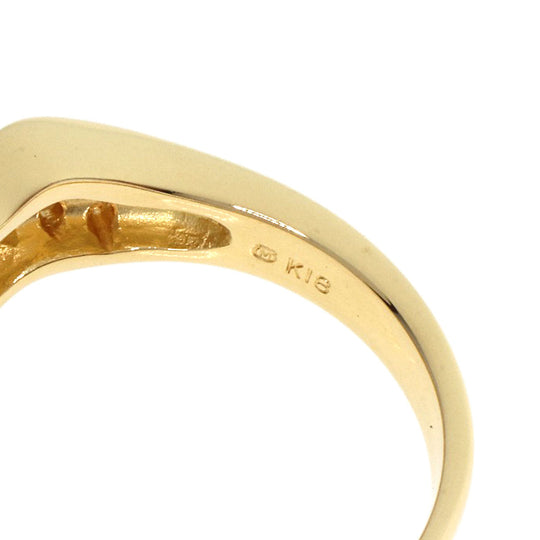 MIKIMOTO Ring 18K Yellow Gold gold diamond Women Used Authentic