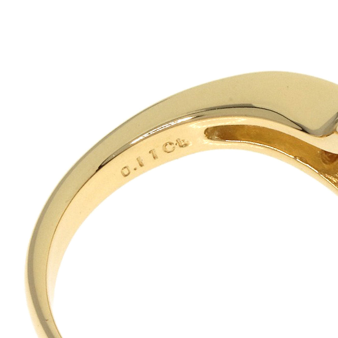 MIKIMOTO Ring 18K Yellow Gold gold diamond Women Used Authentic