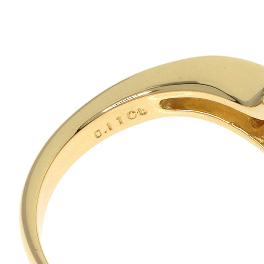 MIKIMOTO Ring 18K Yellow Gold gold diamond Women Used Authentic