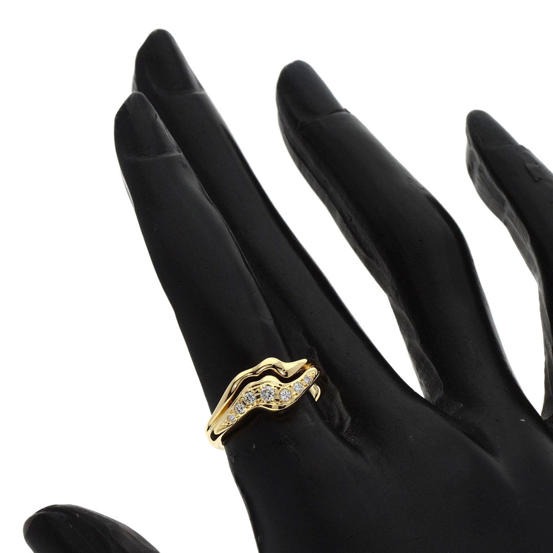 MIKIMOTO Ring 18K Yellow Gold gold diamond Women Used Authentic