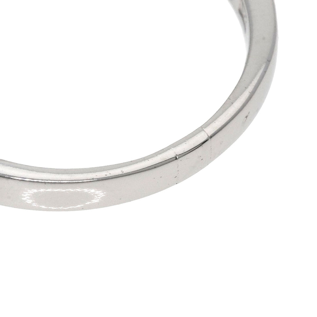 NINA RICCI Ring K18WG Silver 1P Pearl Diamond Women Used Authentic