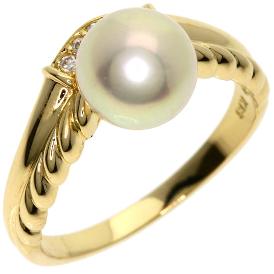 TASAKI Ring 18K Yellow Gold gold Akoya Pearl Diamond Women Used Authentic