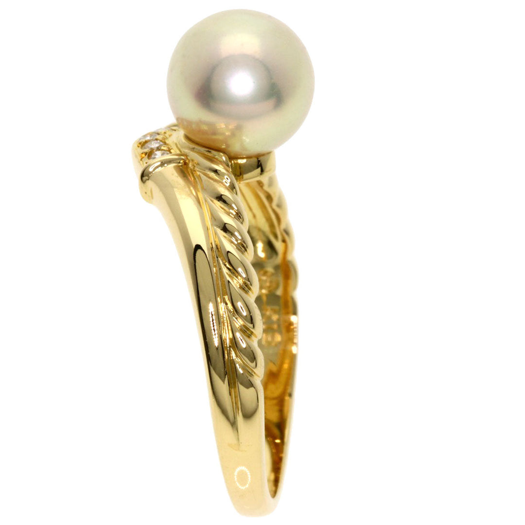 TASAKI Ring 18K Yellow Gold gold Akoya Pearl Diamond Women Used Authentic