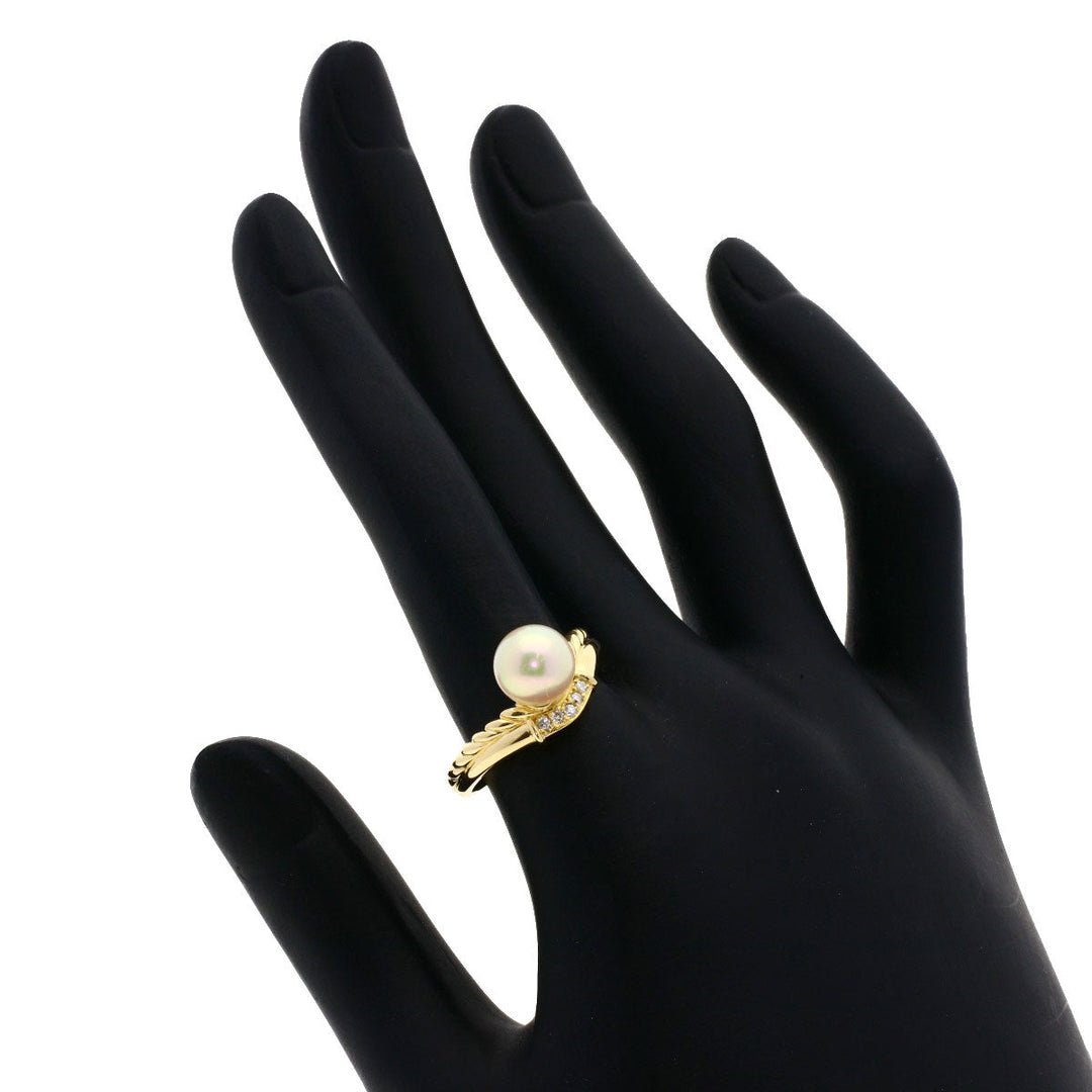 TASAKI Ring 18K Yellow Gold gold Akoya Pearl Diamond Women Used Authentic
