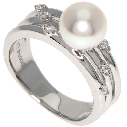 TASAKI Ring PT900 Silver Pearl pearl diamond