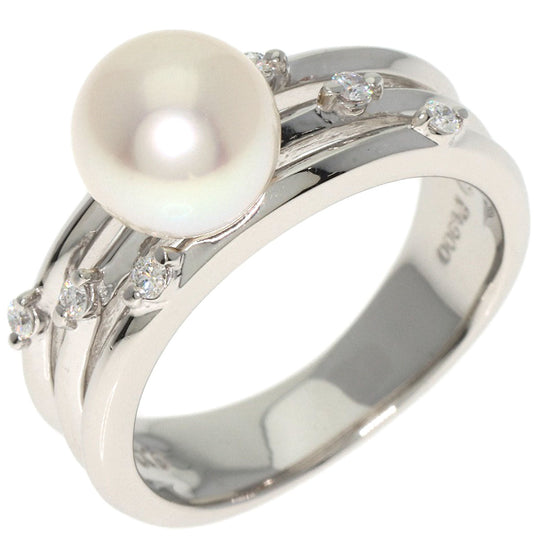 TASAKI Ring PT900 Silver Pearl pearl diamond