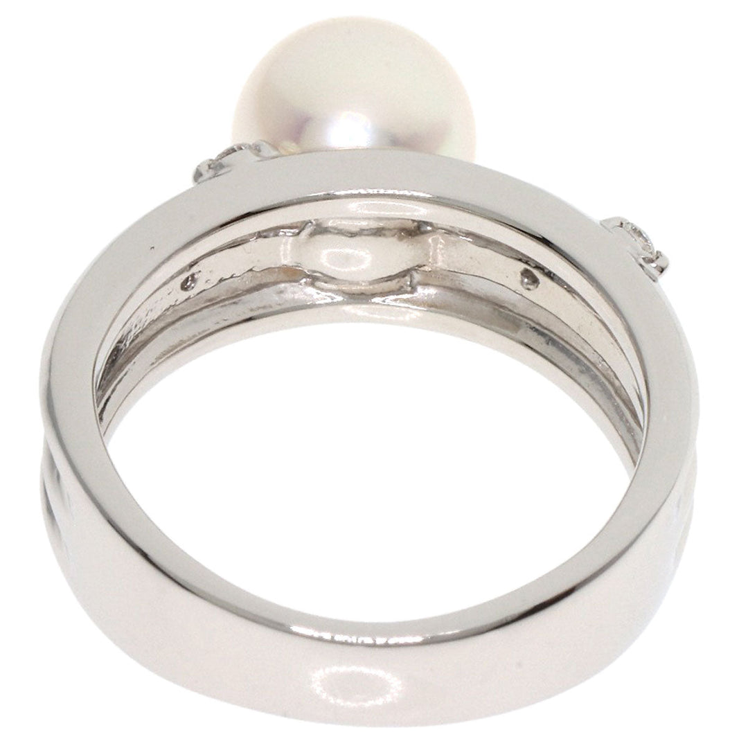 TASAKI Ring PT900 Silver Pearl pearl diamond