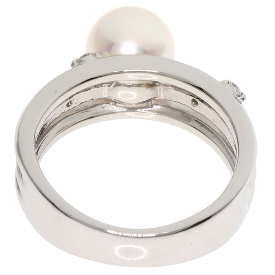TASAKI Ring PT900 Silver Pearl pearl diamond