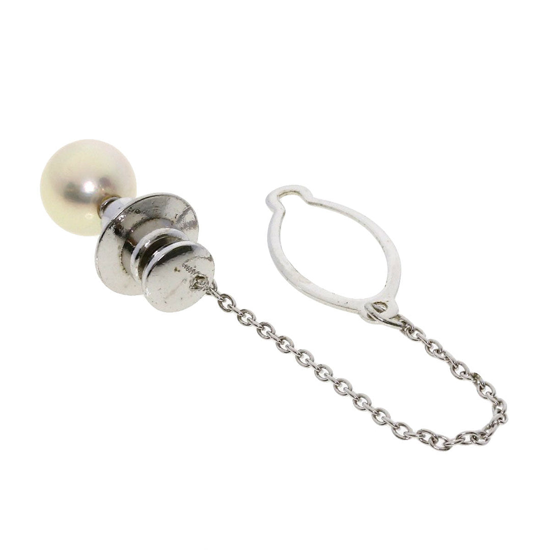 MIKIMOTO cuffs SV Silver Pearl Brooch Pin Set of 2 mens Used Authentic