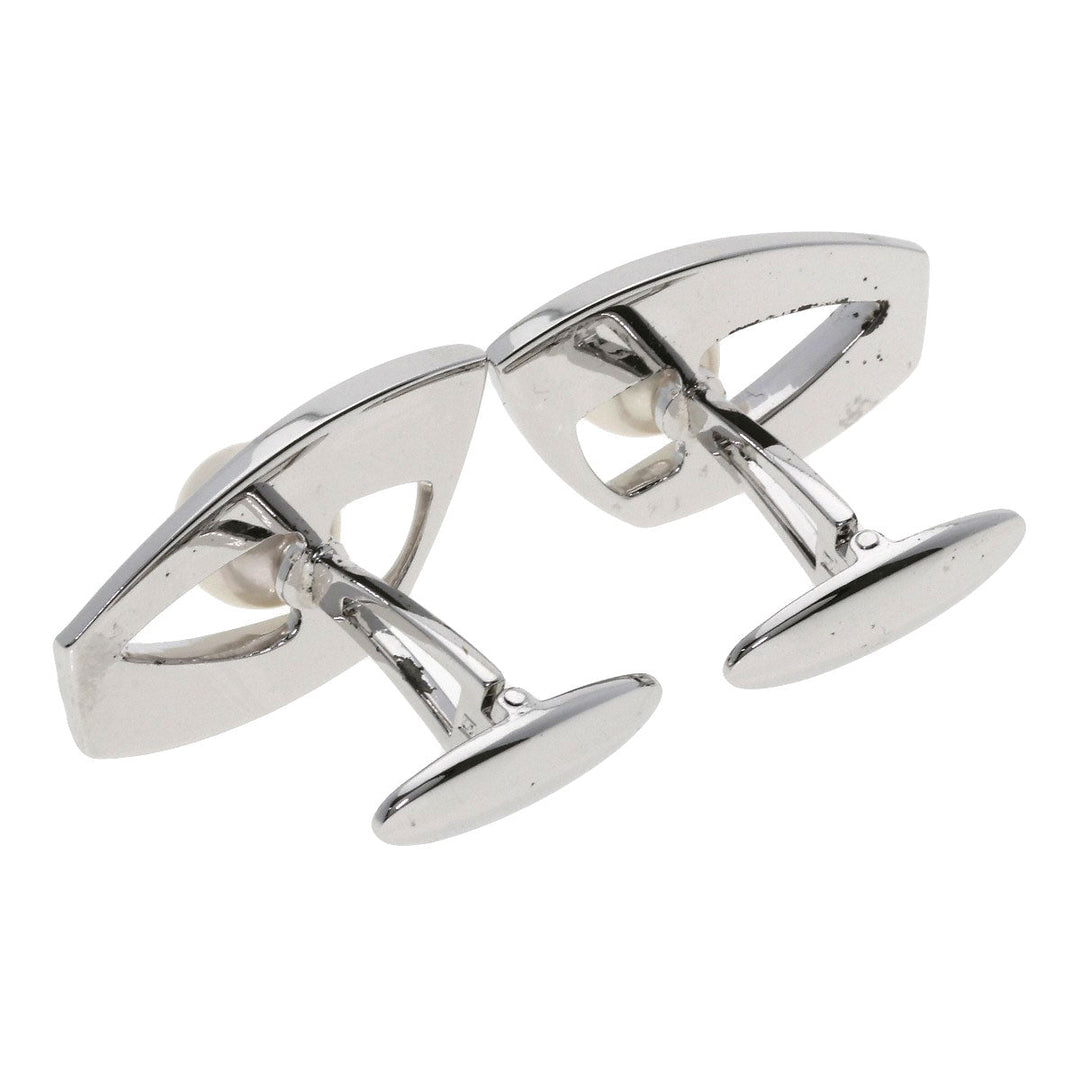 MIKIMOTO cuffs SV Silver Akoya pearl Pearl mens Used Authentic