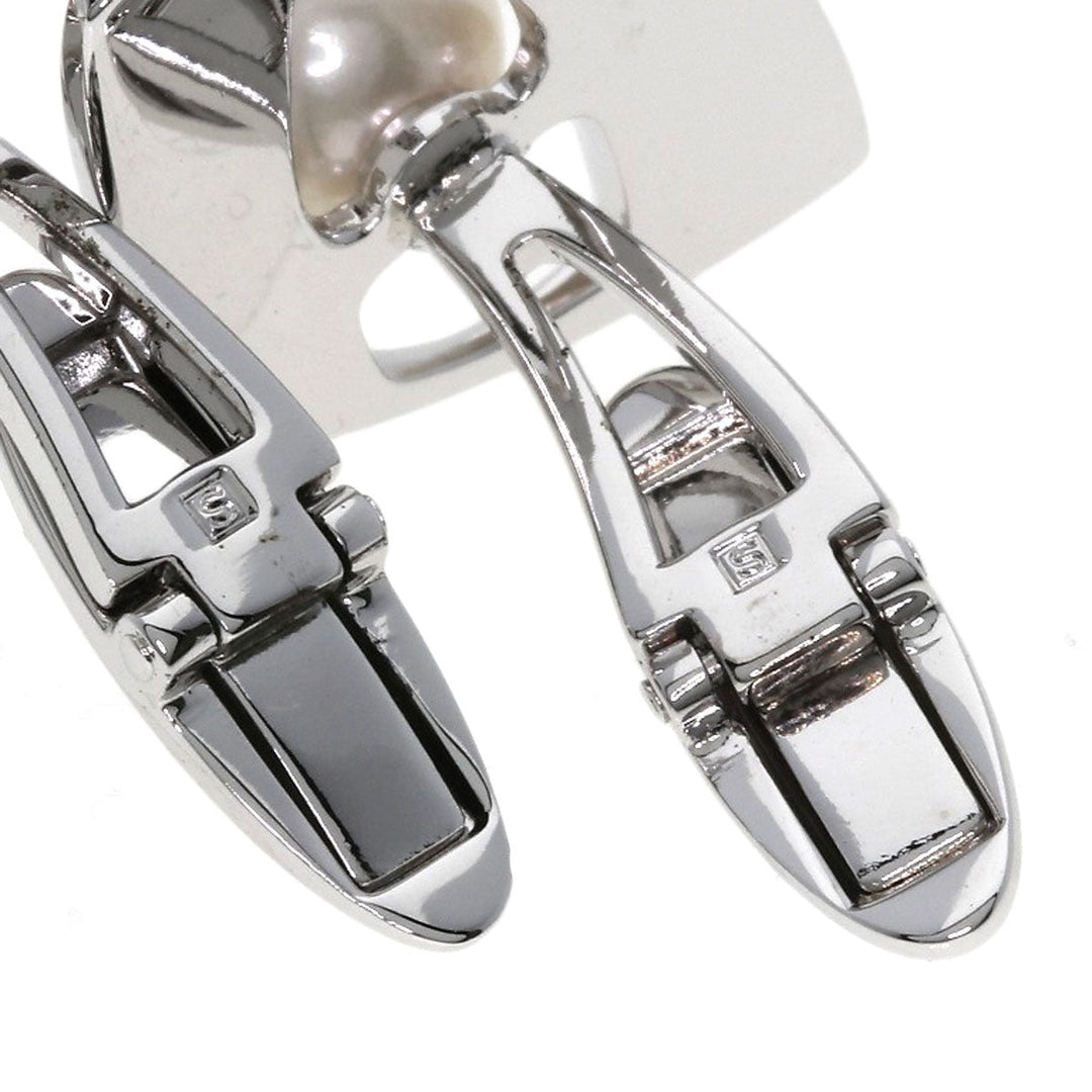 MIKIMOTO cuffs SV Silver Akoya pearl Pearl mens Used Authentic