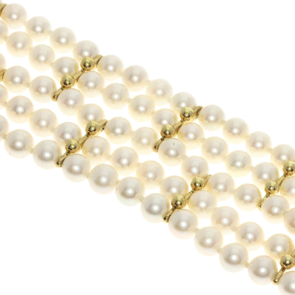 TIFFANY&Co. Necklace 18K Yellow Gold white Pearl Choker Women Used Authentic