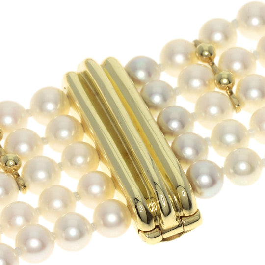 TIFFANY&Co. Necklace 18K Yellow Gold white Pearl Choker Women Used Authentic