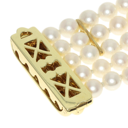 TIFFANY&Co. Necklace 18K Yellow Gold white Pearl Choker Women Used Authentic