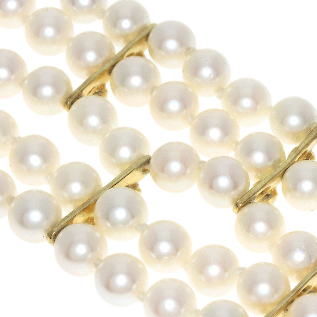 TIFFANY&Co. Necklace 18K Yellow Gold white Pearl Choker Women Used Authentic