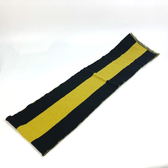 GUCCI Scarf wool Black x yellow fringe scarf mens Used Authentic