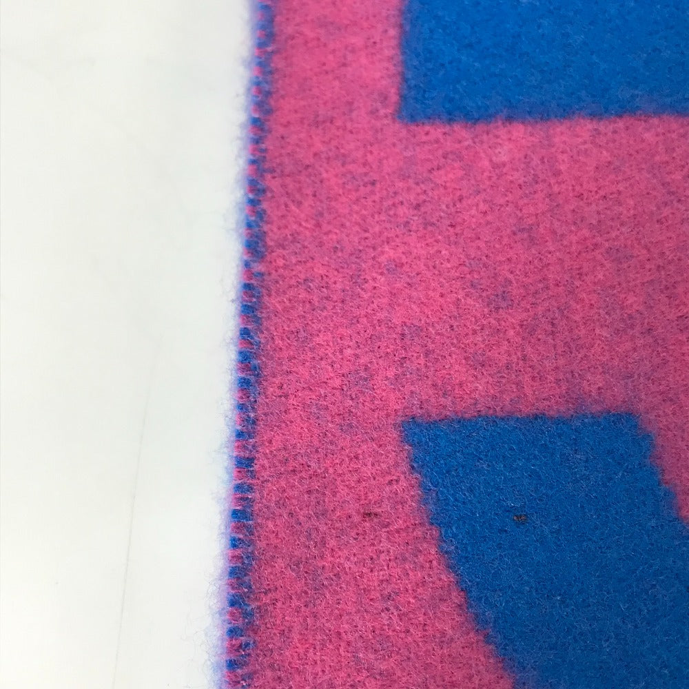 GUCCI Scarf 726526 wool pink GG Jacquard Women Used Authentic