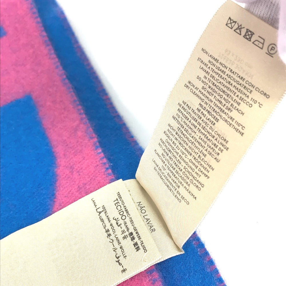 GUCCI Scarf 726526 wool pink GG Jacquard Women Used Authentic