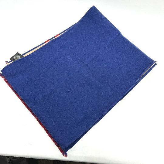 GUCCI Scarf 525559 wool blue logo Women Used Authentic