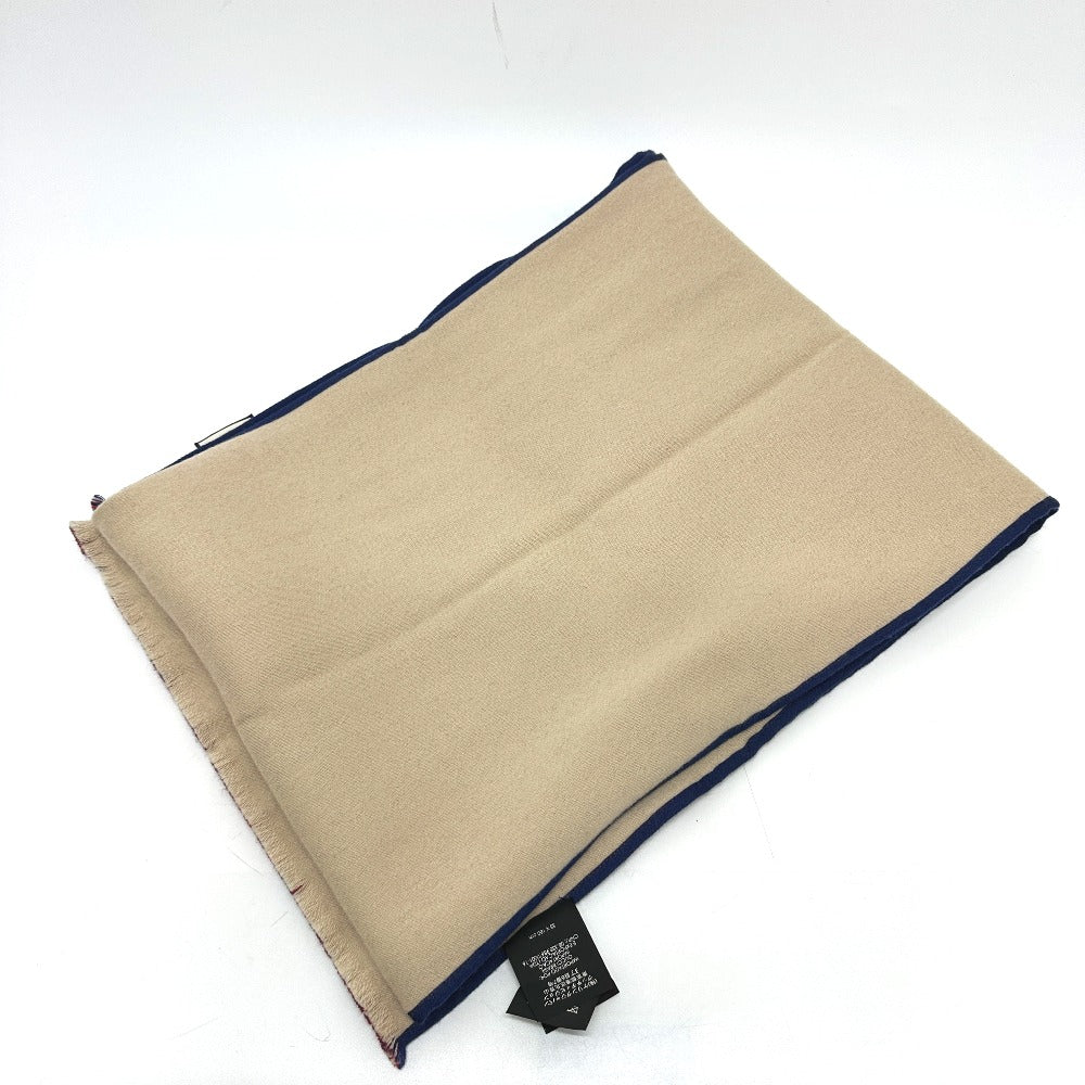 GUCCI Scarf 525559 wool blue logo Women Used Authentic