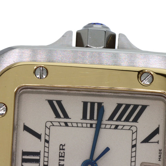 CARTIER Watches Quartz W20011C4 Stainless Steel , SSxK18YG gold Santosgalbe LM Ivory dial mens Used Authentic