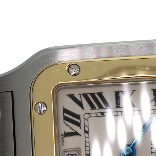 CARTIER Watches Quartz W20011C4 Stainless Steel , SSxK18YG gold Santosgalbe LM Ivory dial mens Used Authentic