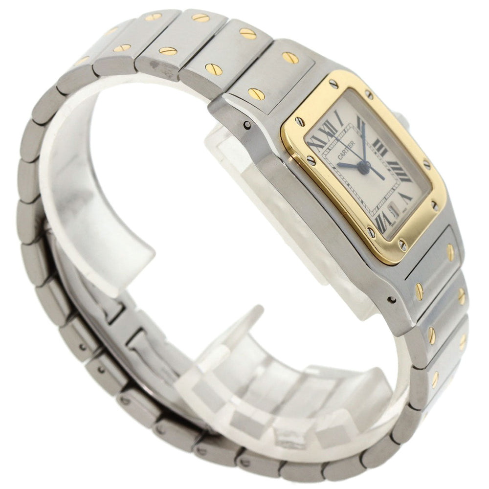 CARTIER Watches Quartz W20011C4 Stainless Steel , SSxK18YG gold Santosgalbe LM Ivory dial mens Used Authentic