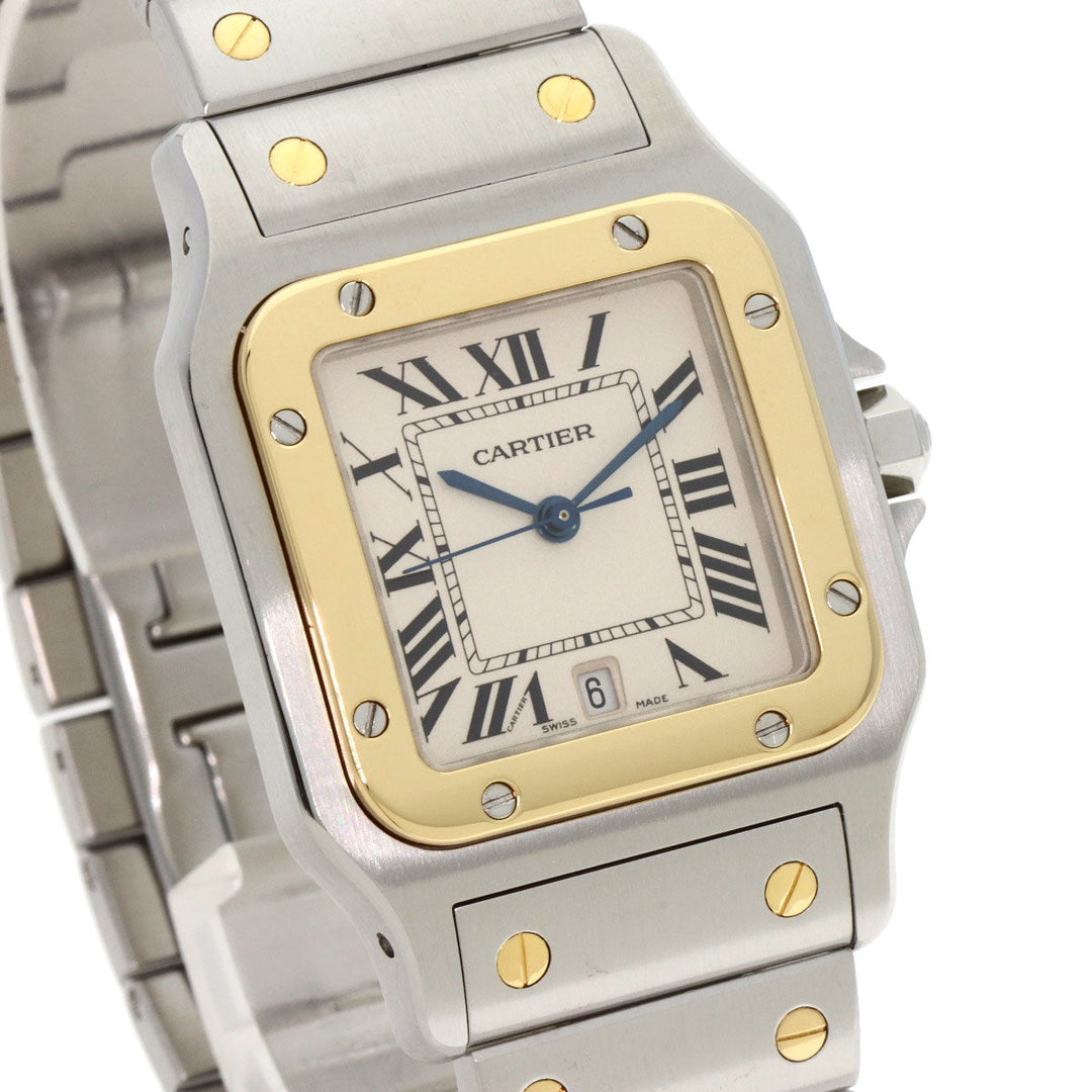 CARTIER Watches Quartz W20011C4 Stainless Steel , SSxK18YG gold Santosgalbe LM Ivory dial mens Used Authentic