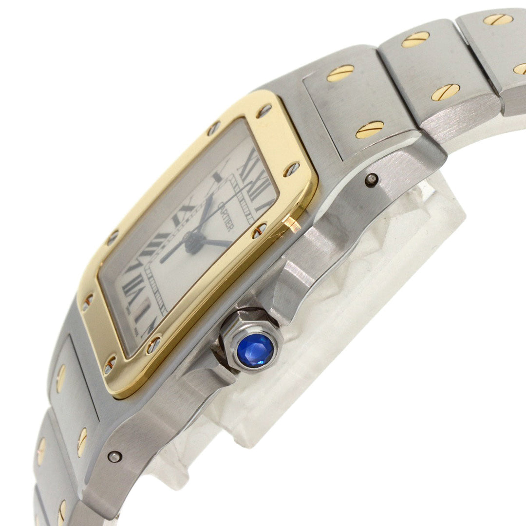 CARTIER Watches Quartz W20011C4 Stainless Steel , SSxK18YG gold Santosgalbe LM Ivory dial mens Used Authentic