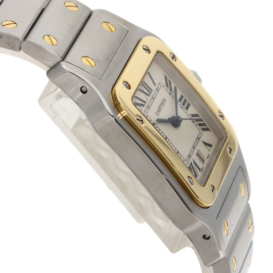 CARTIER Watches Quartz W20011C4 Stainless Steel , SSxK18YG gold Santosgalbe LM Ivory dial mens Used Authentic