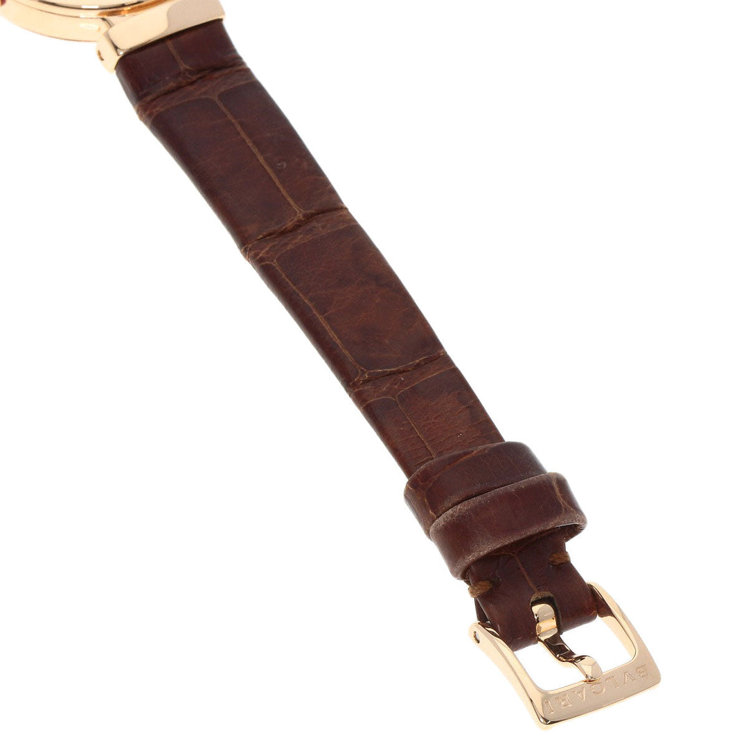 BVLGARI Watches Quartz LUP23G K18PG, leather gold Lvcea Diamond White shell dial Women Used Authentic