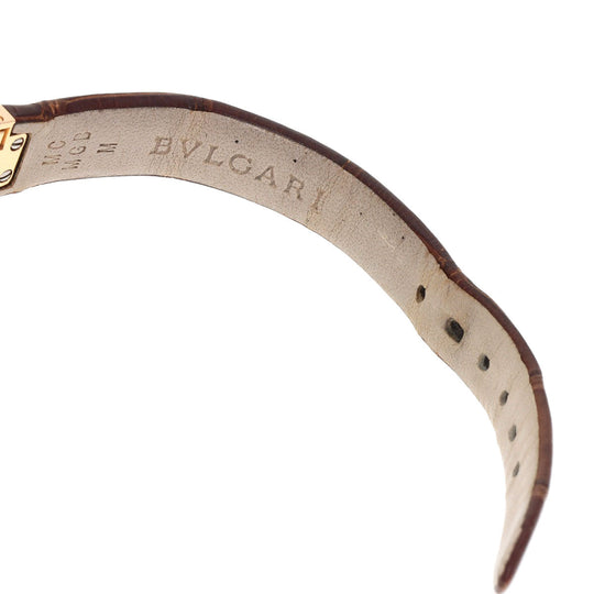 BVLGARI Watches Quartz LUP23G K18PG, leather gold Lvcea Diamond White shell dial Women Used Authentic