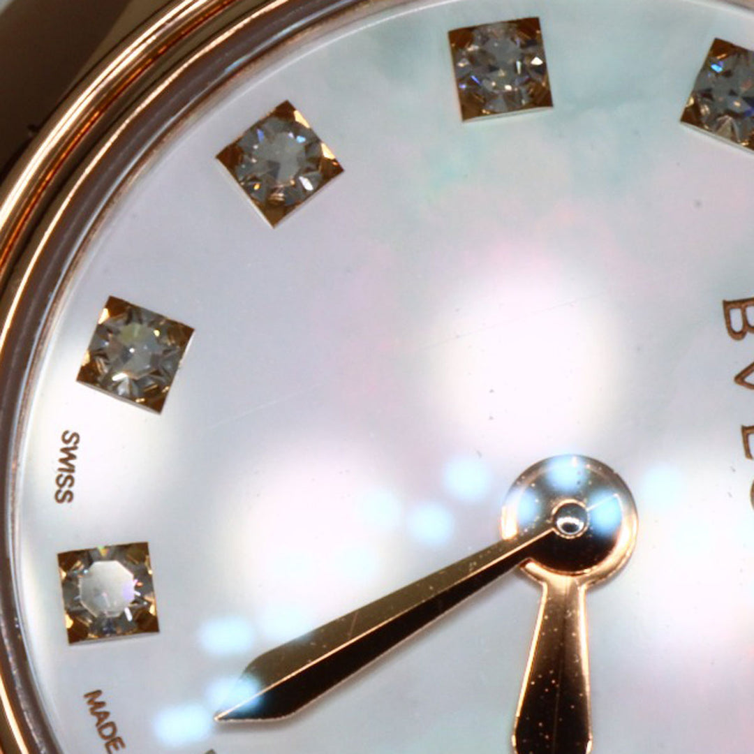 BVLGARI Watches Quartz LUP23G K18PG, leather gold Lvcea Diamond White shell dial Women Used Authentic