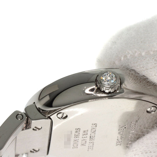 TIFFANY&Co. Watches Quartz Stainless Steel , Stainless Steel Silver Atlas 2 Hand Diamond Pink shell dial Women Used Authentic
