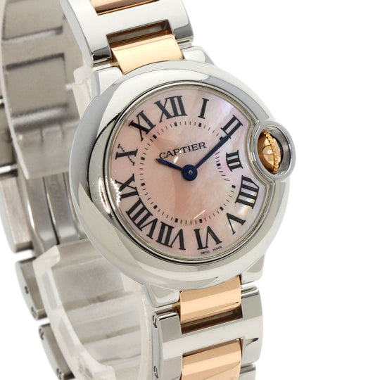 CARTIER Watches Quartz W6920034 Stainless Steel gold Baron Blue SM 1.1 " Pink shell dial