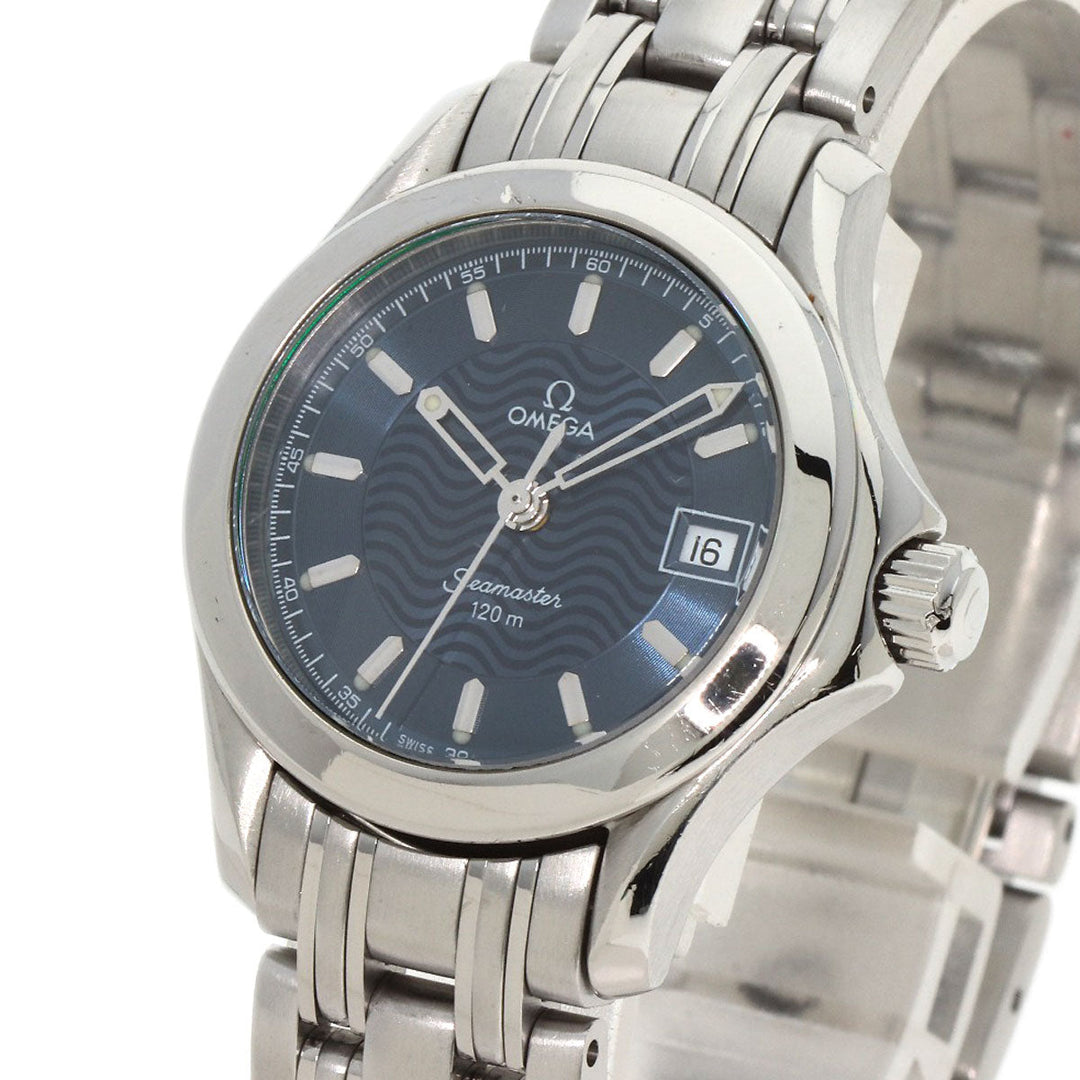OMEGA Watches Quartz 2581.81.00 Stainless Steel , Stainless Steel Silver Seamaster120 blue dial Women Used Authentic