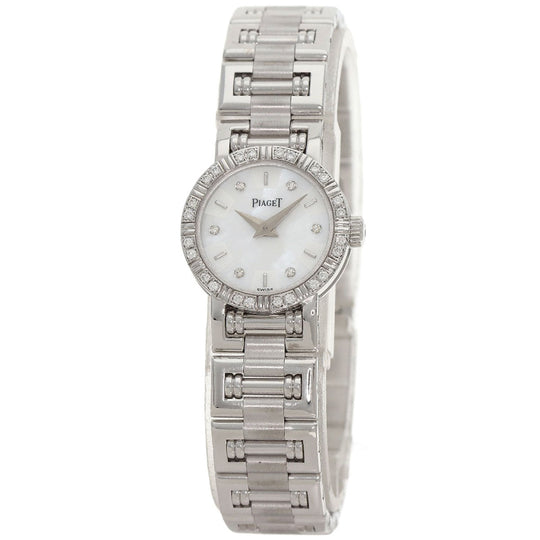 PIAGET Watches Quartz 5964AK81 K18WG, K18WG, Diamond Silver Dancer 6P Bezel Diamond White shell dial Women Used Authentic