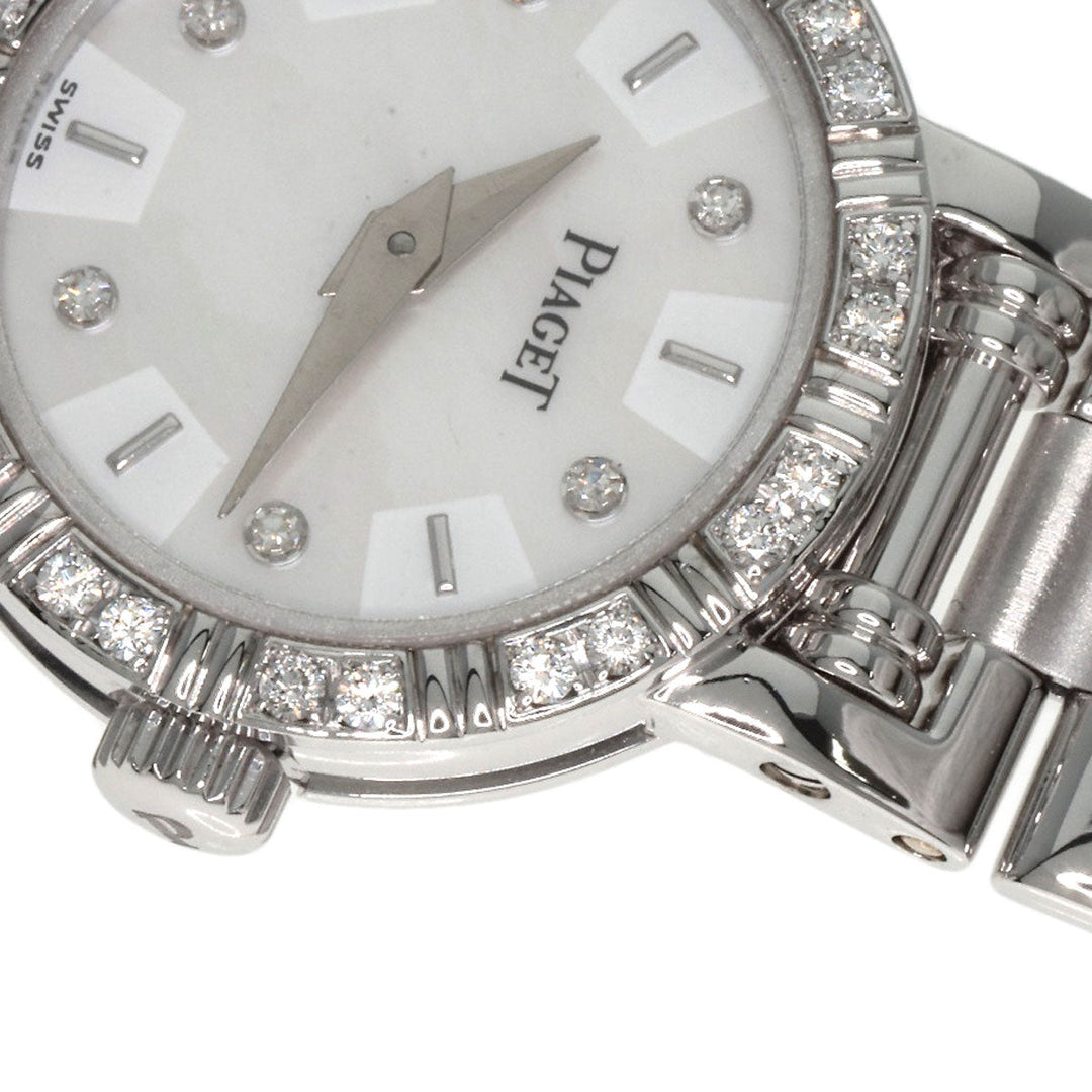 PIAGET Watches Quartz 5964AK81 K18WG, K18WG, Diamond Silver Dancer 6P Bezel Diamond White shell dial Women Used Authentic
