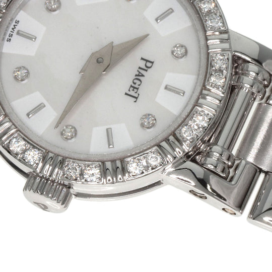 PIAGET Watches Quartz 5964AK81 K18WG, K18WG, Diamond Silver Dancer 6P Bezel Diamond White shell dial Women Used Authentic
