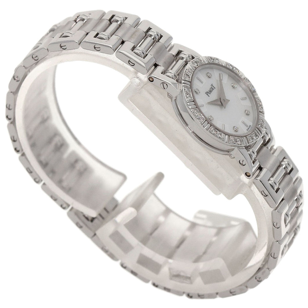 PIAGET Watches Quartz 5964AK81 K18WG, K18WG, Diamond Silver Dancer 6P Bezel Diamond White shell dial Women Used Authentic