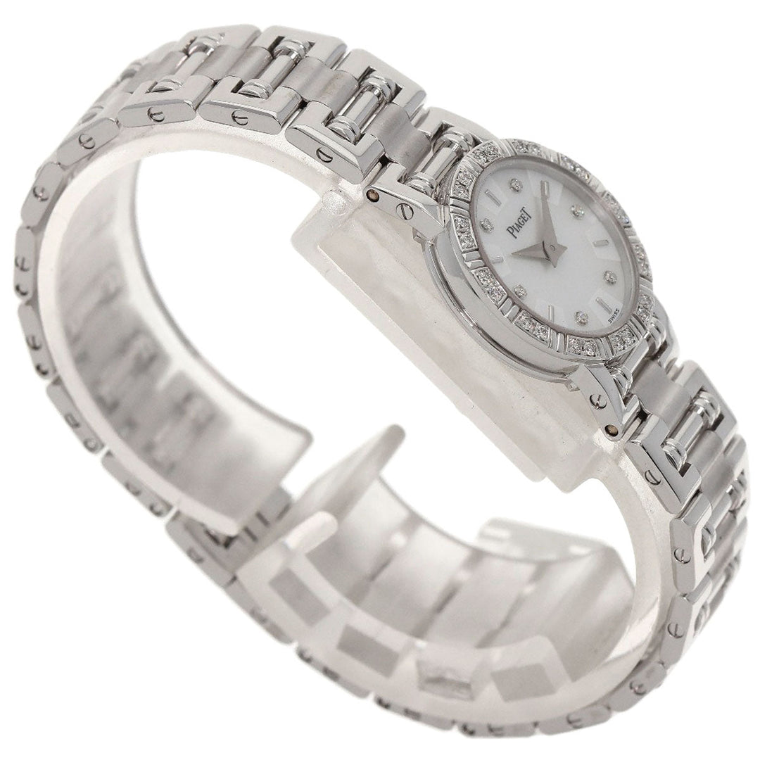 PIAGET Watches Quartz 5964AK81 K18WG, K18WG, Diamond Silver Dancer 6P Bezel Diamond White shell dial Women Used Authentic