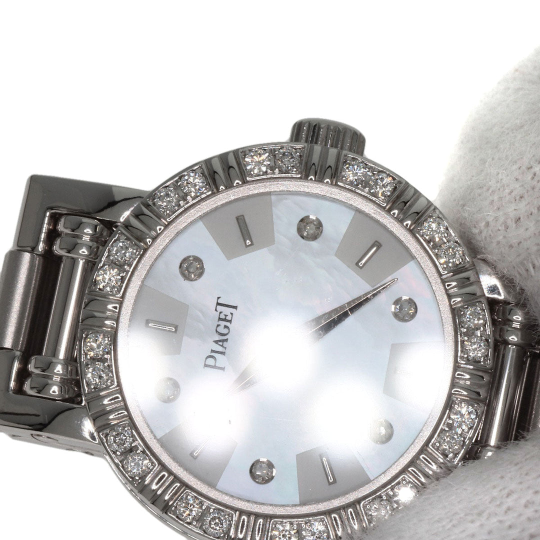PIAGET Watches Quartz 5964AK81 K18WG, K18WG, Diamond Silver Dancer 6P Bezel Diamond White shell dial Women Used Authentic