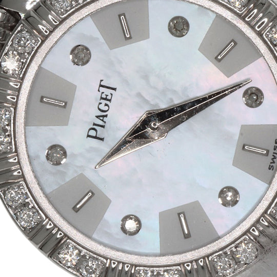PIAGET Watches Quartz 5964AK81 K18WG, K18WG, Diamond Silver Dancer 6P Bezel Diamond White shell dial Women Used Authentic