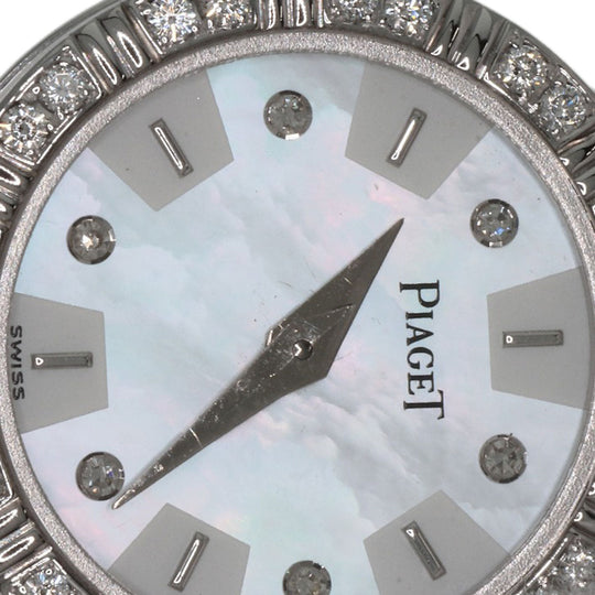 PIAGET Watches Quartz 5964AK81 K18WG, K18WG, Diamond Silver Dancer 6P Bezel Diamond White shell dial Women Used Authentic