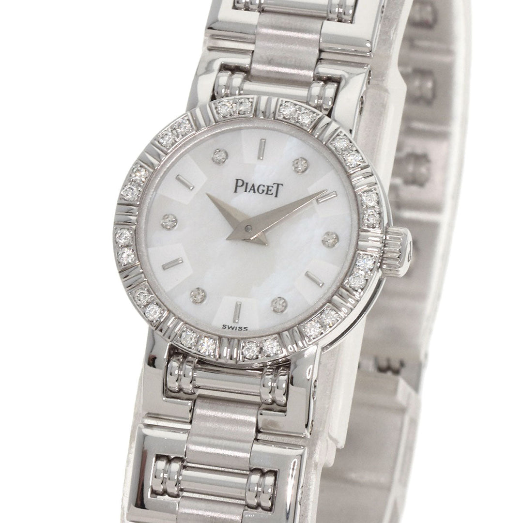 PIAGET Watches Quartz 5964AK81 K18WG, K18WG, Diamond Silver Dancer 6P Bezel Diamond White shell dial Women Used Authentic