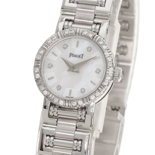 PIAGET Watches Quartz 5964AK81 K18WG, K18WG, Diamond Silver Dancer 6P Bezel Diamond White shell dial Women Used Authentic