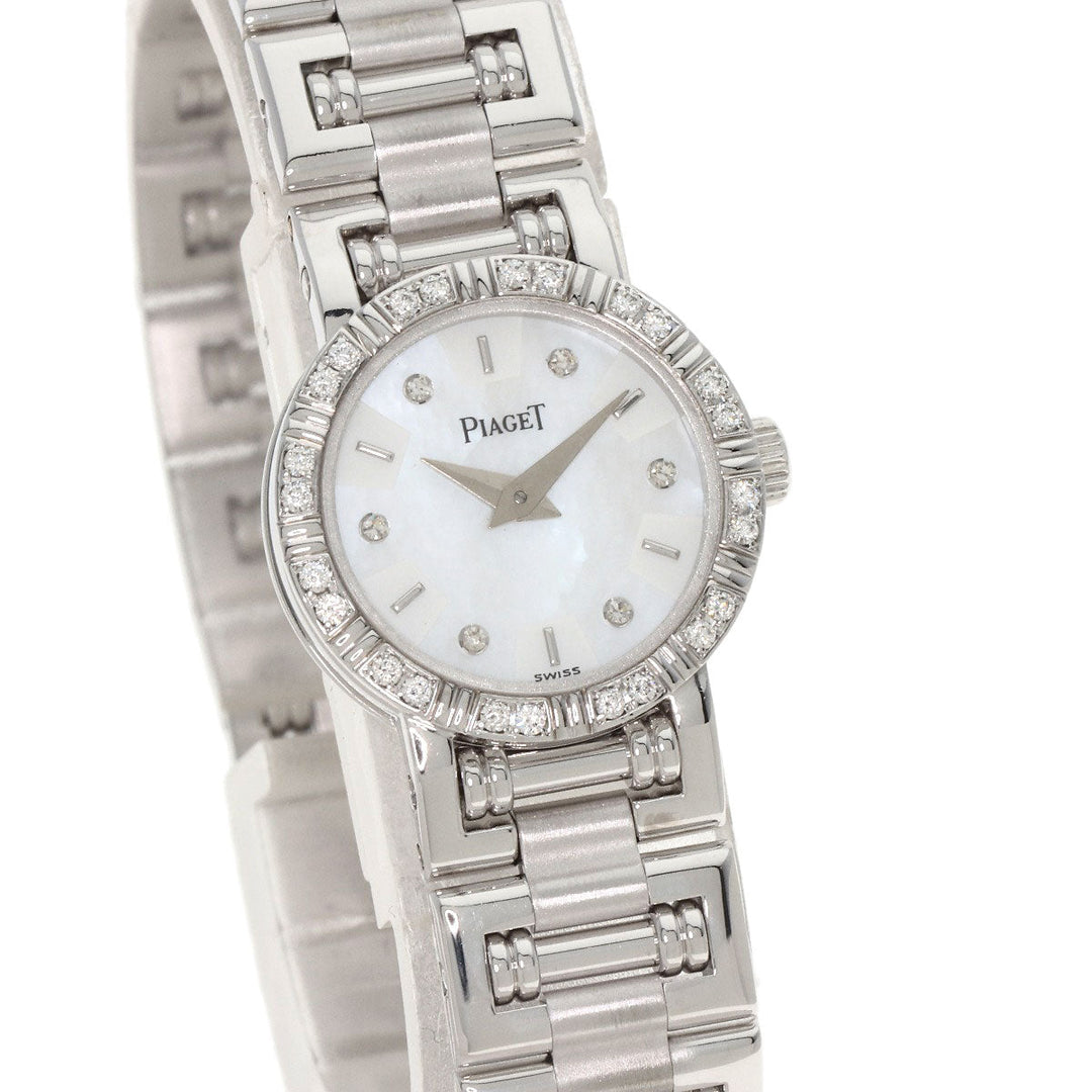 PIAGET Watches Quartz 5964AK81 K18WG, K18WG, Diamond Silver Dancer 6P Bezel Diamond White shell dial Women Used Authentic
