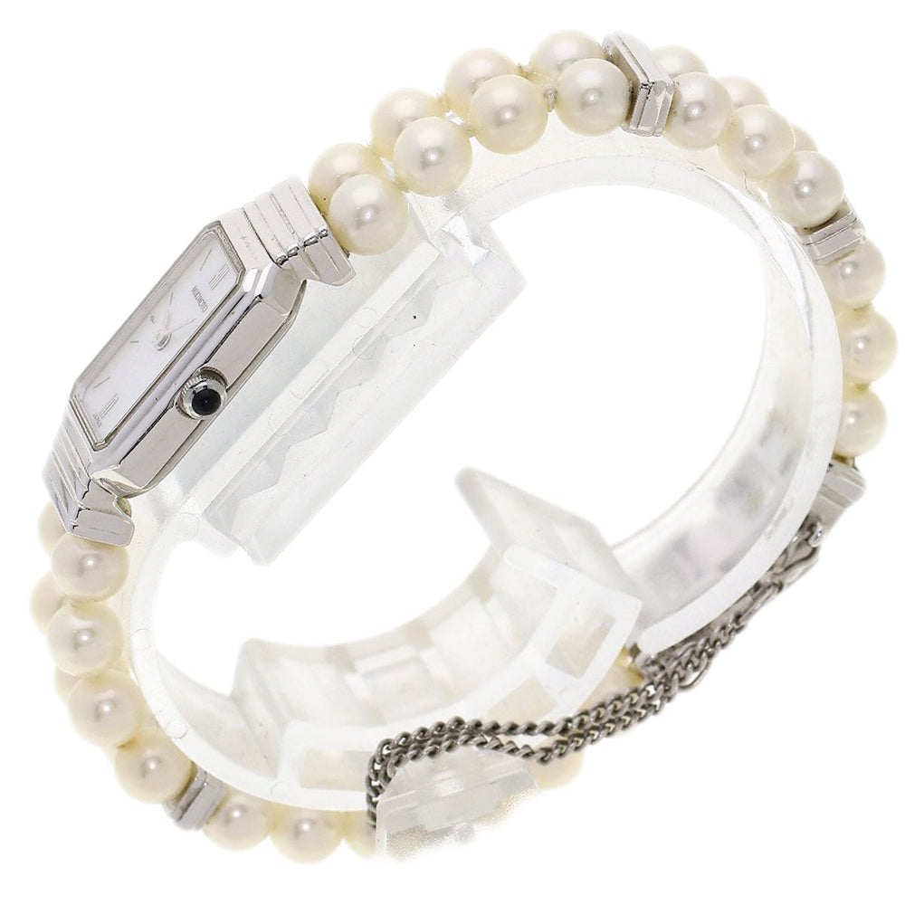 MIKIMOTO Watches Quartz 2E20-7220 Stainless Steel, Pearl Silver Pearl breath White shell dial Women Used Authentic