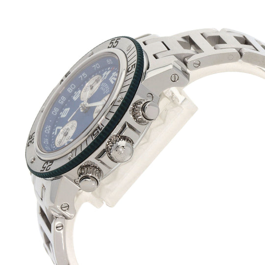 HERMES Watches Quartz CL2.317 Stainless Steel , Stainless Steel Silver Clipper diver blue dial Boys Used Authentic