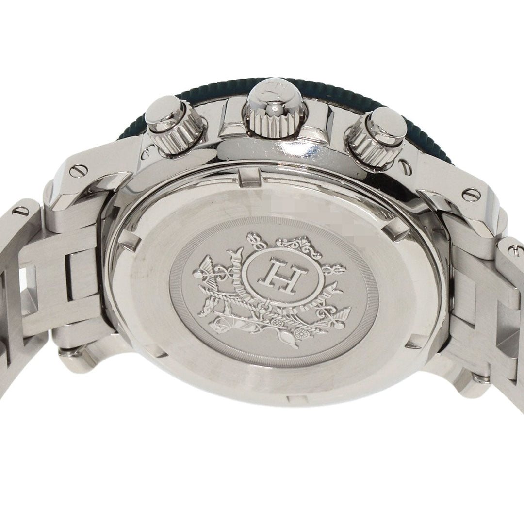 HERMES Watches Quartz CL2.317 Stainless Steel , Stainless Steel Silver Clipper diver blue dial Boys Used Authentic